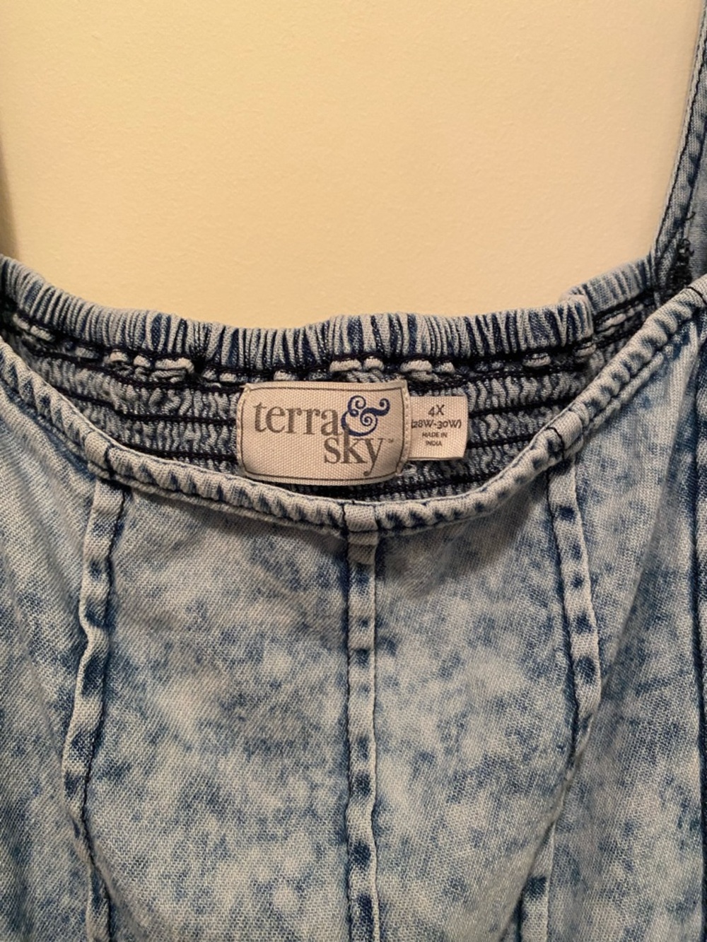 Terra & Sky Light Acid Wash Denim Dress - Picture 7 of 7